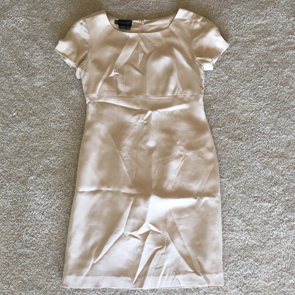 Champagne shift dress size 2